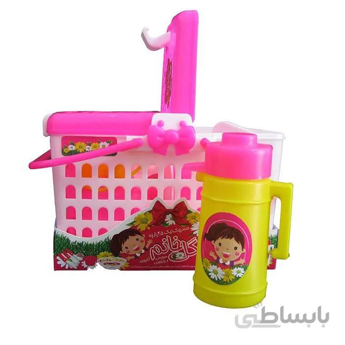 ست بازی سبد پیک نیک ۲۵ پارچه مدل گل خانم