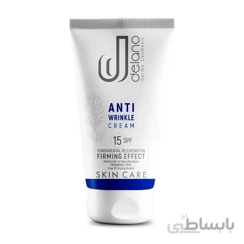 کرم ضد چروک spf 15 دلانو