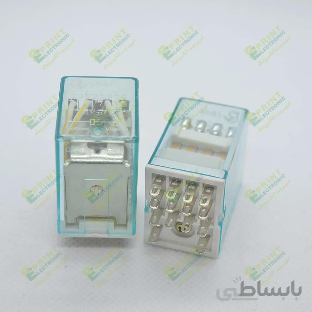 رله 24 ولت اِی سی 4 کنتاکنت سوکتی 14 پایه 5 آمپر RAYEX LB4H-24VAC