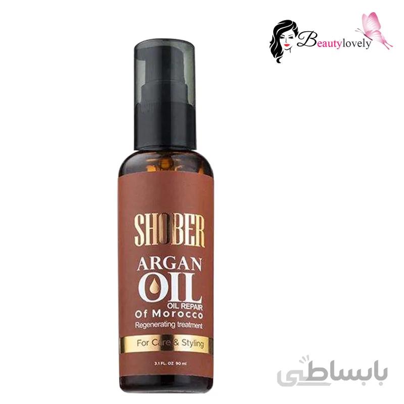 روغن آرگان شوبر مدل Argan Moroccan مناسب بدن و مو حجم 90 میل Shober