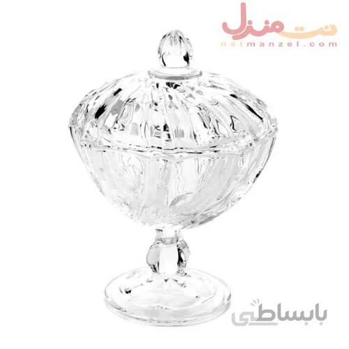 قندان پایه دار کریستال ایرنا طرح پاریس