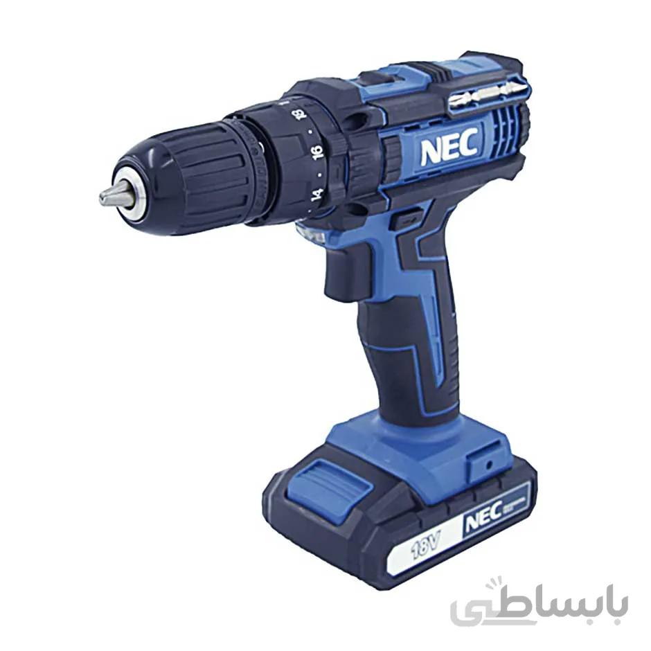 دریل پیچ گوشتی چکشی شارژی ان ای سی NEC 1618 ` ا nec