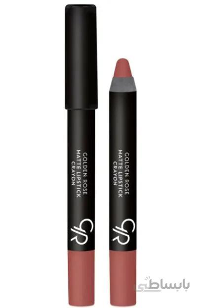 رژ لب مدادی گلدن رز شماره 21 ا Golden Rose Matte Lipstick Crayon No. 21