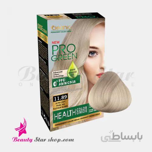 کیت رنگ مو بدون آمونیاک کلینیک شماره 11.89 بلوند پلاتینیوم خاکستری مرواریدی کاملا روشن