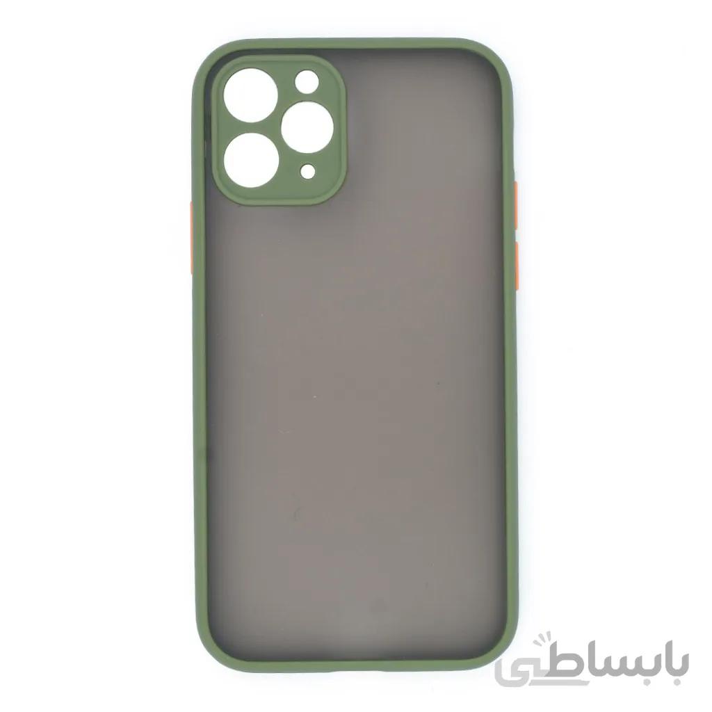 قاب گوشی اپل iPhone 11 Pro پشت مات محافظ لنز دار مدل M LNZ
