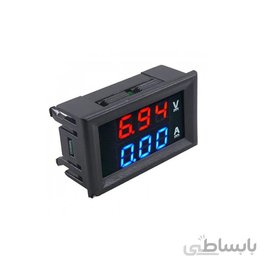 ولت متر و امپرمتر روپنلی قرمز و ابی
