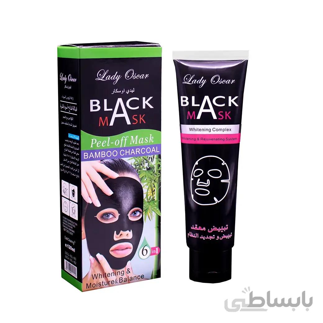 ماسک صورت Lady Oscar لیدی اسکار 6in1 حاوی زغال چوب زیتون 120 میل ا Lady Oscar Mask Black 6in1 Peel Off Olive Charcoal 120ml