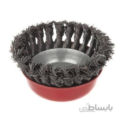 فرچه سیمی کاسه ای بافته قطر100میلیمتری