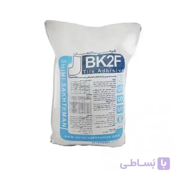 چسب کاشی پودری سفید شیمی ساختمان 20 کیلویی تیپ BK2 — تصویر 1