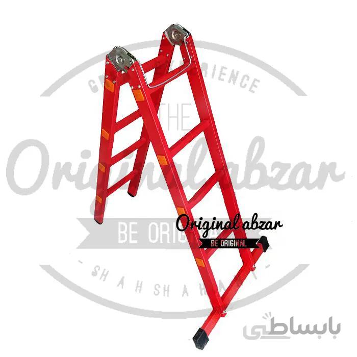نردبان آلمینیومی 2 تکه تاشو 8 پله 2.5 متری جهان ارتفاع