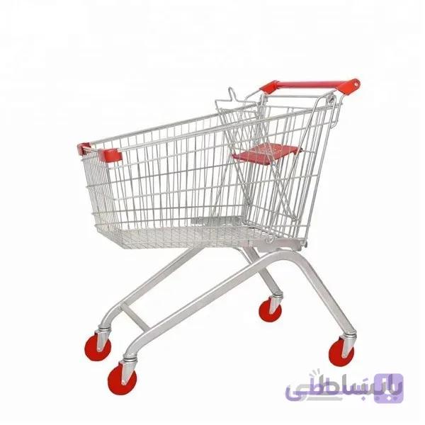 چرخ خرید فروشگاهی 60 لیتری (گالوانیزه)