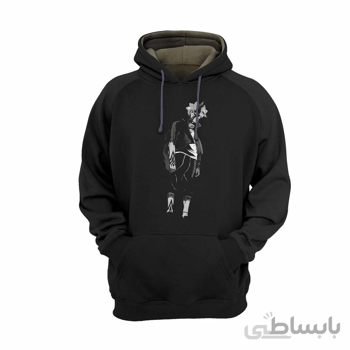هودی مشکی طرح انیمه بوروتو Boruto
