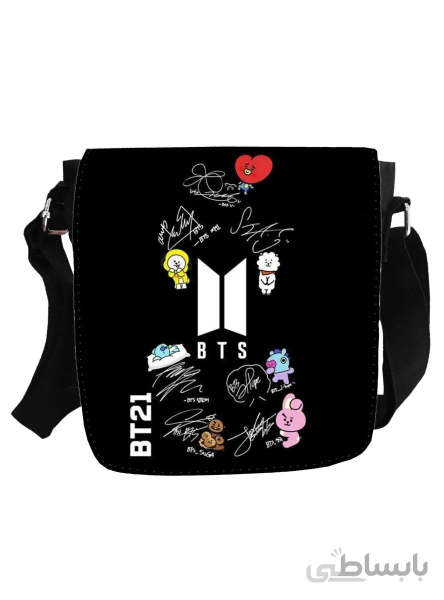 کیف دوشی پاسپورتی طرح گروه بی تی اس bts