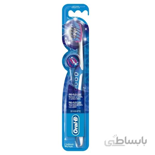 مسواک اورال بی مدل 3D WHITE Pro-Flex با برس متوسط