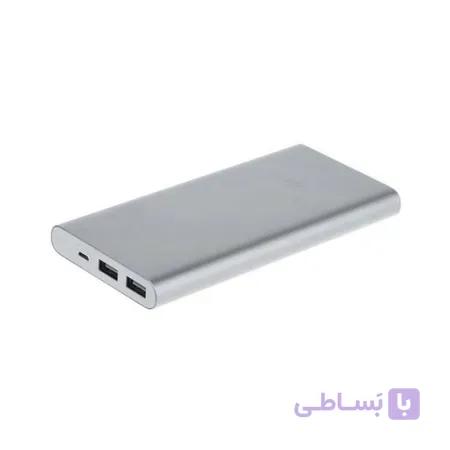 پاوربانک شیائومی ظرفیت 10000 میلی آمپر ساعت نقره ای - Xiaomi 10000mAh Mi Power Bank2 PLM09ZM