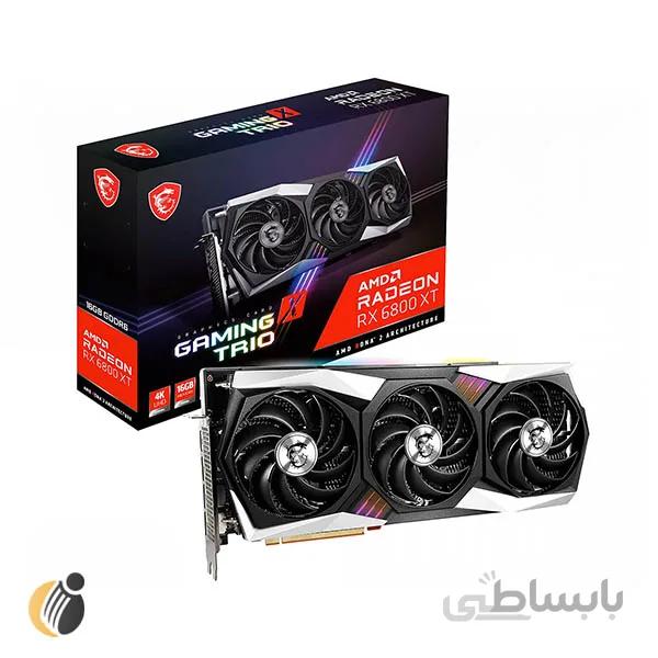 کارت گرافیک 16GB ام اس آی مدل رادئون RX 6800 XT گیمینگ X تریو 16G ا MSI Radeon RX 6800 XT Gaming X Trio 16G Graphics Card