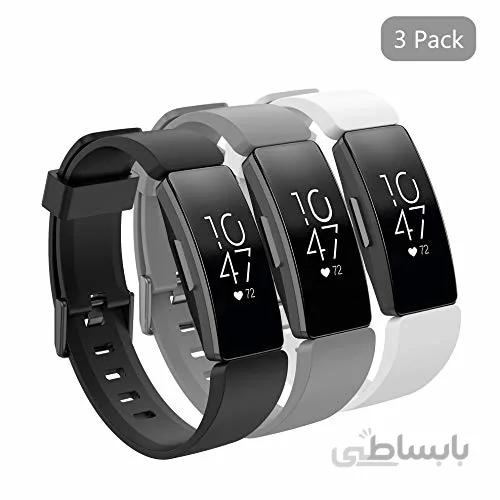 بندهای LittleForest (3 بسته Solidone Color Solidone سازگار با Fitbit Inspire / Fitbit Inspire HR Fitness Tracker، Soft Wristband Replication Silicone Soft Sport for Women (S