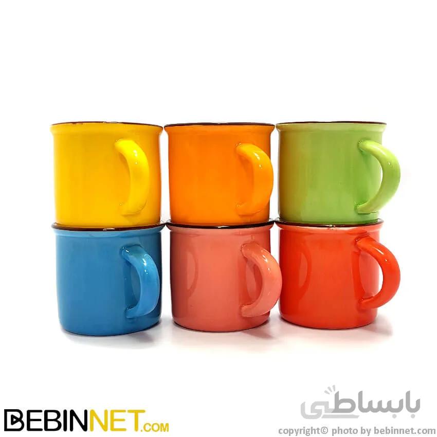 فنجان سرامیکی 6 رنگ