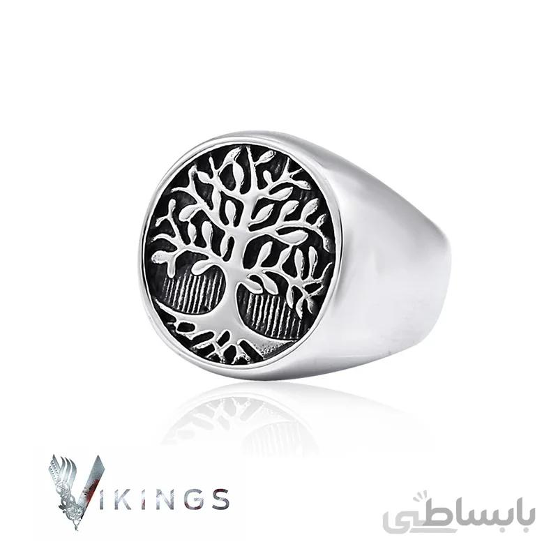 انگشتر استیل وایکینگی درخت زندگی