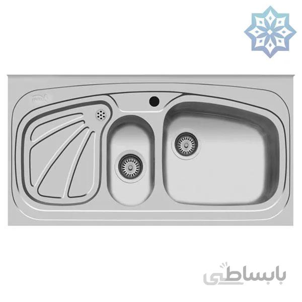 سینک ظرفشویی اخوان مدل 23 روکار سایز 60*100