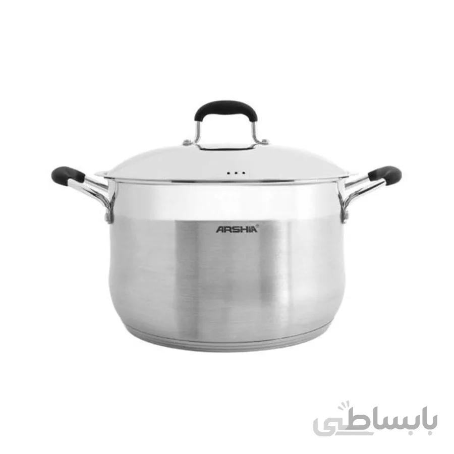 قابلمه تک ۳۴ سانت استیل عرشیا مدل SS145-735