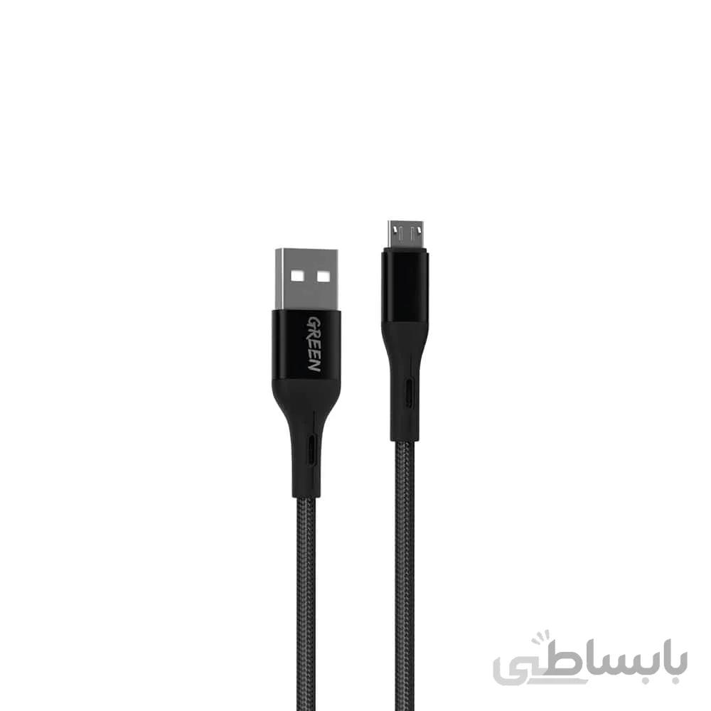 کابل Micro USB گرین مدل braided 1.2M