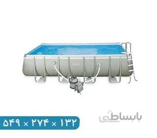 استخر پیش ساخته مستطیلی اینتکس سایز ۱۳۲*۲۷۴*۵۴۹