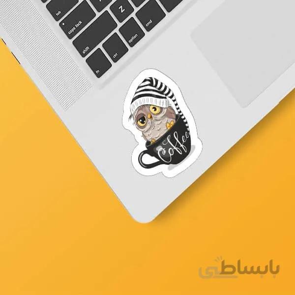 استیکر لپ تاپ طرح جغد کد ۰۷