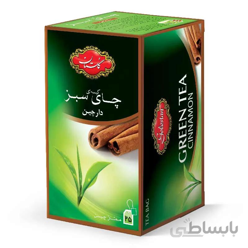 تی بگ چای سبز و دارچین گلستان 25 عددی