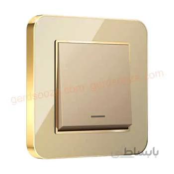 کلید و پریز ایران الکتریک مدل ارس بژ طلایی ا iran electric aras gold model