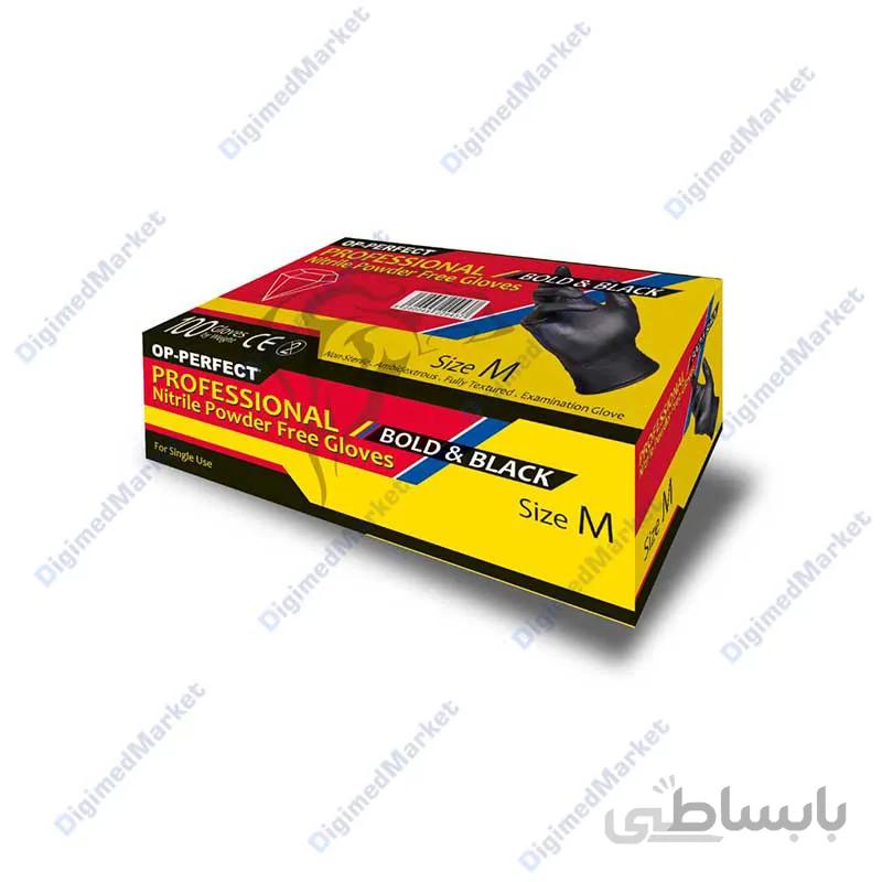 دستکش نیتریل مشکی M ا Black Nitrile Glove