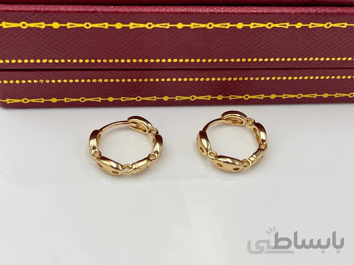 گوشواره ژوپینگ حلقه ای طرح دار