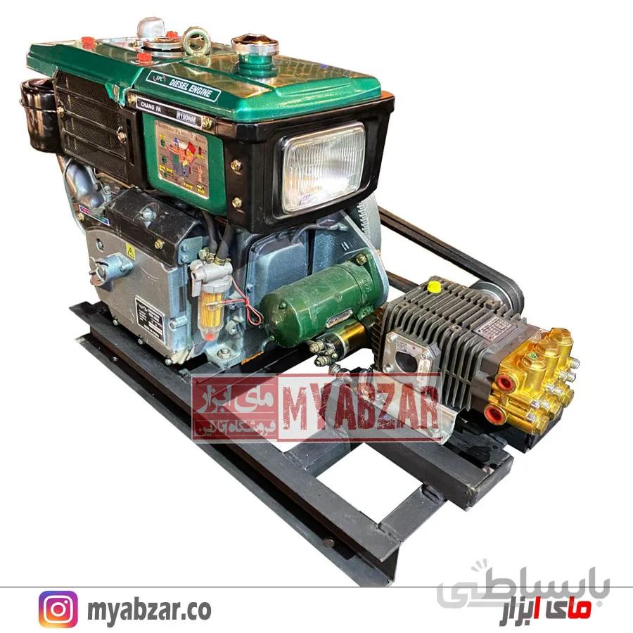 سمپاش و کارواش صنعتی 200 بار برتولینی ایتالیا با موتور گازوئیلی 10 اسب SPC
