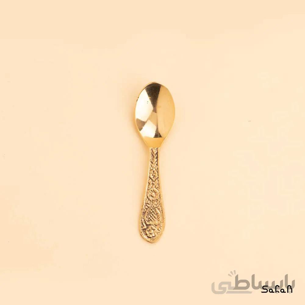 قاشق ادویه برنجی طلایی مدل چاینا