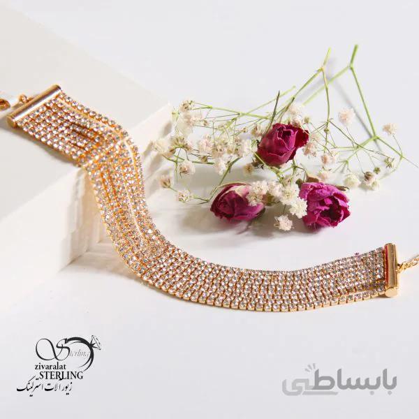 دستبند زنانه طرح طلا کد 181465