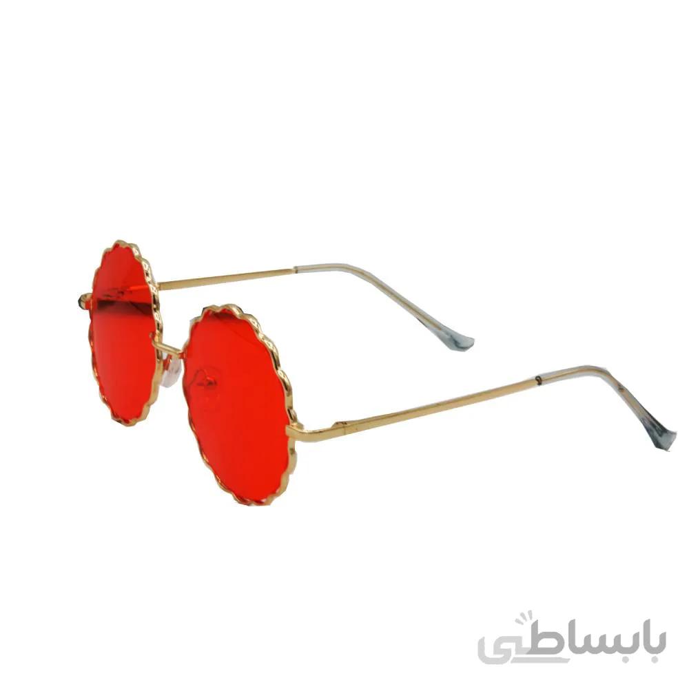 عینک شب دخترانه بچه گانه گرد عدسی قرمز