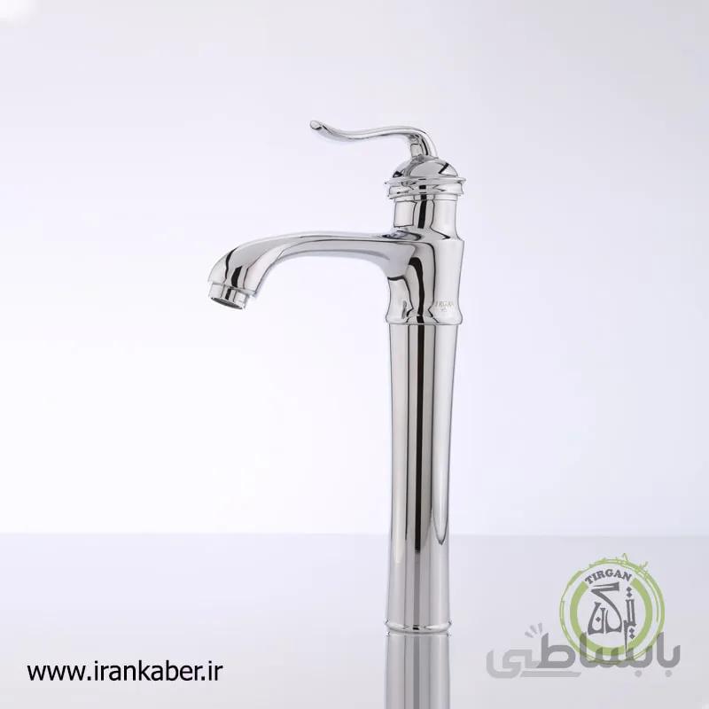 شیر روشویی بلند استیل مدل رادمان برند تیرگان