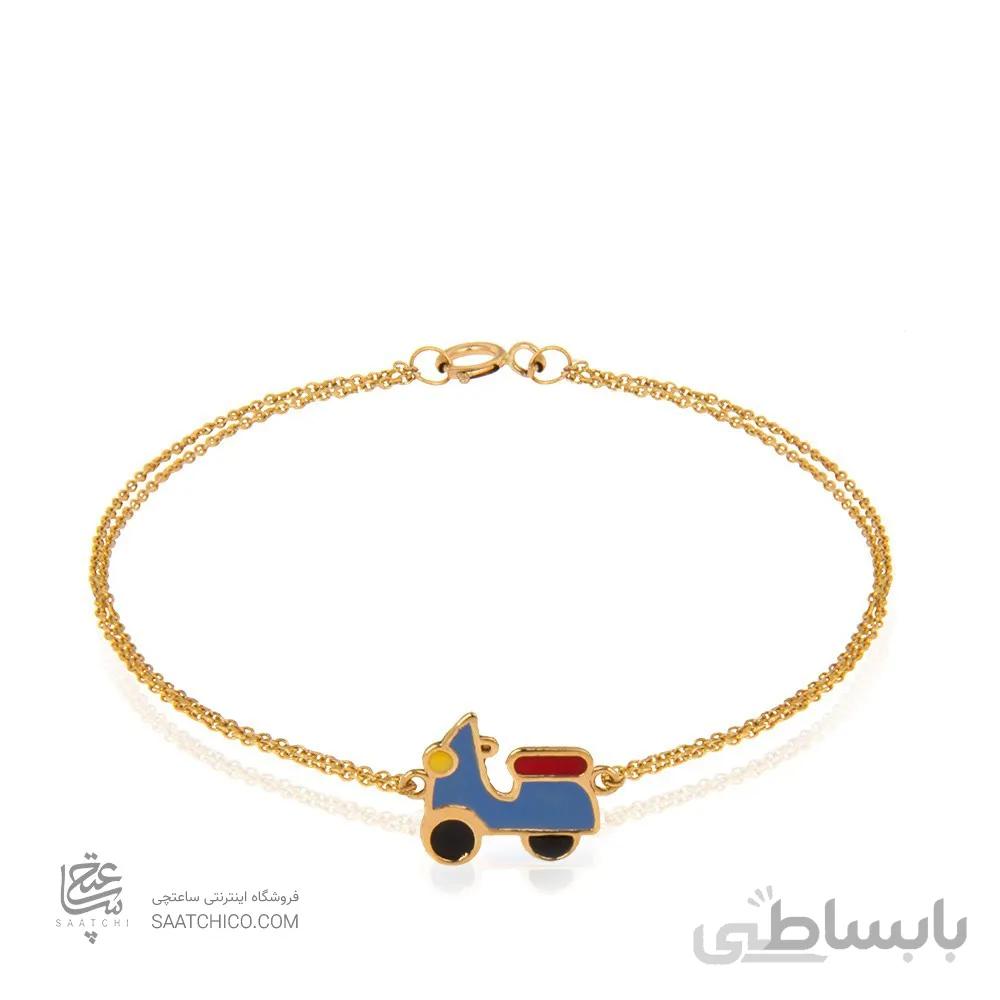دستبند طلا کودک طرح موتور کد KB321