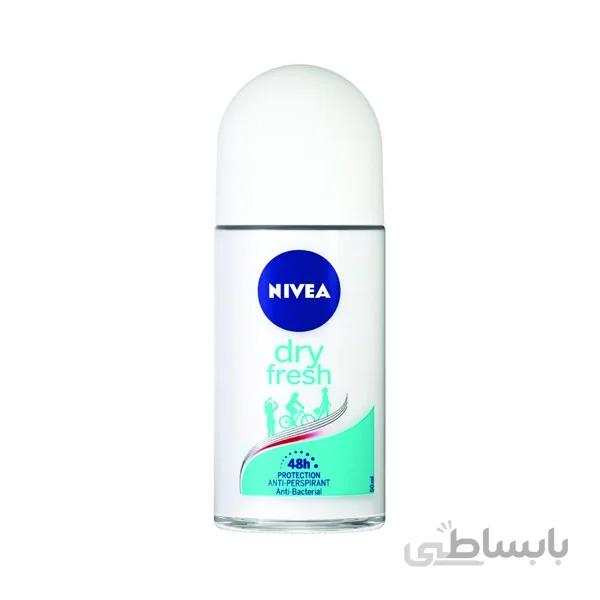 رول ضد تعریق زنانه مدل دری فرش آنتی باکتریال نیوآ حجم 50 میل ا Dry Fresh antibacterial Antiperspirant roll nivea