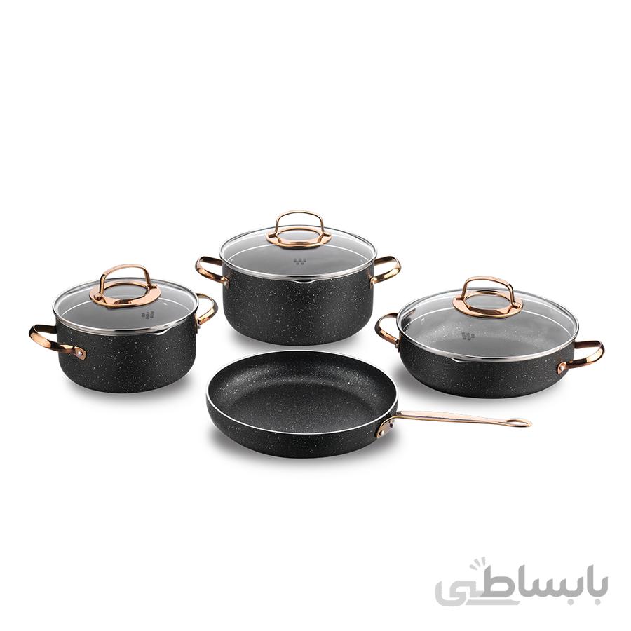 سرویس قابلمه گرانیتی کرکماز مدل Galaxy A1372 ا KORKMAZ Galaxy A1372 Cookware Set