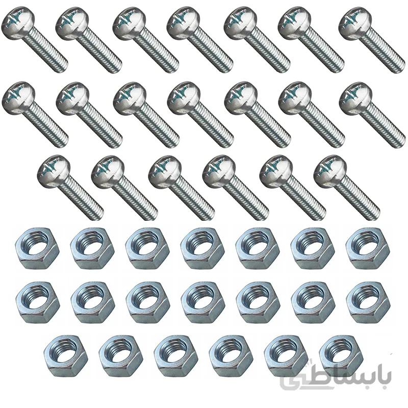 پیچ و مهره استوانه مدل BPM5-40 مجموعه 40 عددی