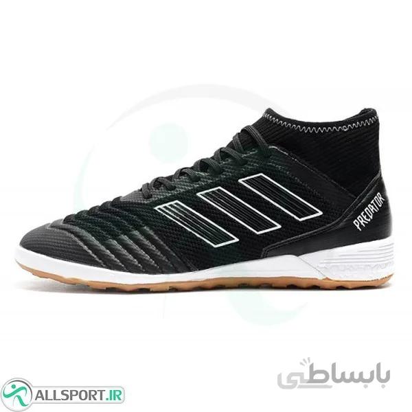 کفش فوتسال آدیداس طرح اصلی ساقدار مشکی سفید Adidas Predator Tango 18.3 IC Black White