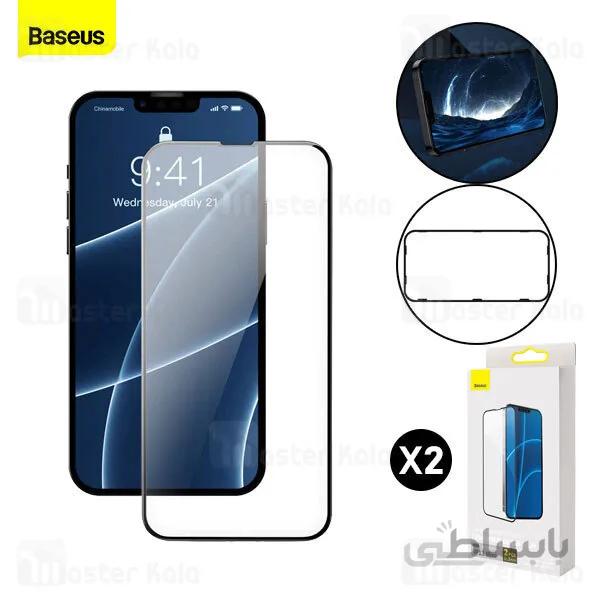 پک 2تایی محافظ صفحه شیشه ای تمام صفحه آیفون Apple iPhone 13 Mini Baseus Full Glass Film SGQP010001