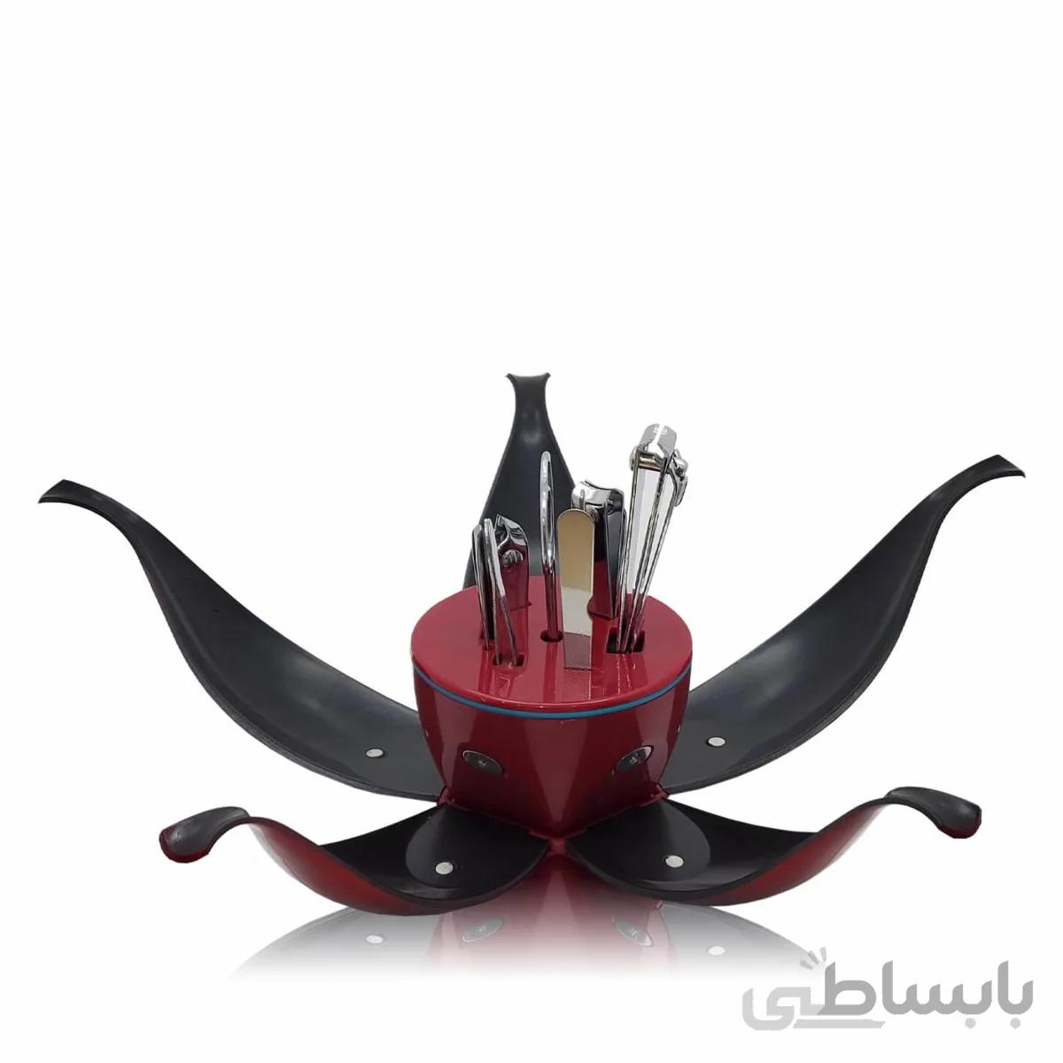 ست مانیکور طرح گل نیلوفر آبی 9 عددی