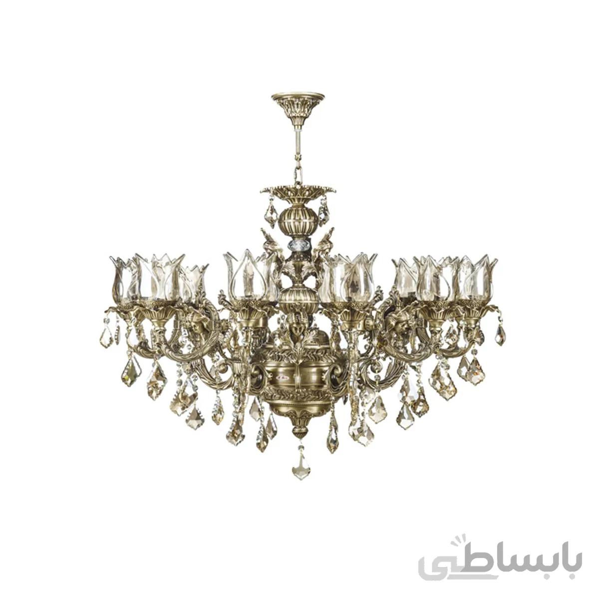 لوستر دایکاست ۱۲ شعله چشمه نور مدل M3414/6-6-A
