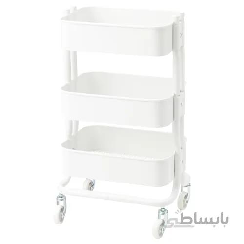 ترولی IKEA مدل RASHULT رنگ سفید