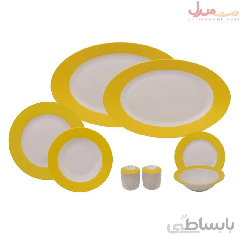 سرویس 28 پارچه چینی زرین سری ایتالیا اف مدل آفتاب درجه عالی