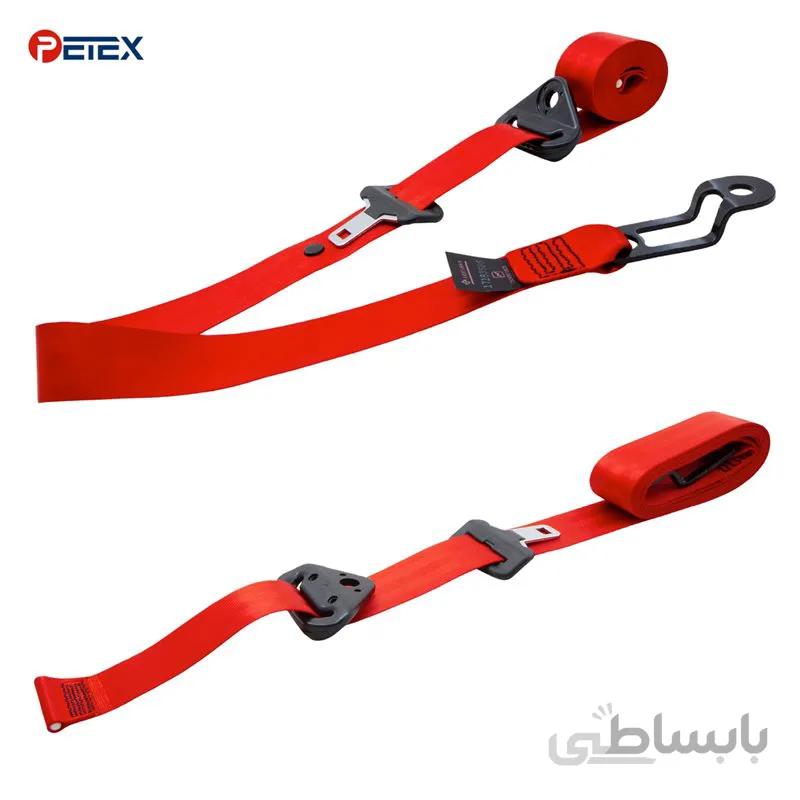 نوار کمربند ایمنی تکمیل شده جلو پژو ۲۰۶ ، پژو ۲۰۷ و رانا رنگ قرمز بسته ۲ عددی