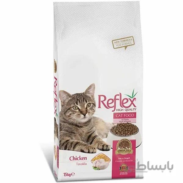 غذای خشک گربه رفلکس طعم مرغ وزن 15 کیلوگرم ا Reflex Dry Cat Food Chicken Flavour 15kg