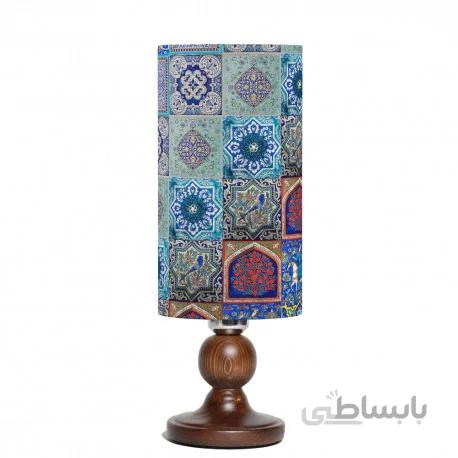 آباژور لیوانی کاشی مرکب پایه چوبی